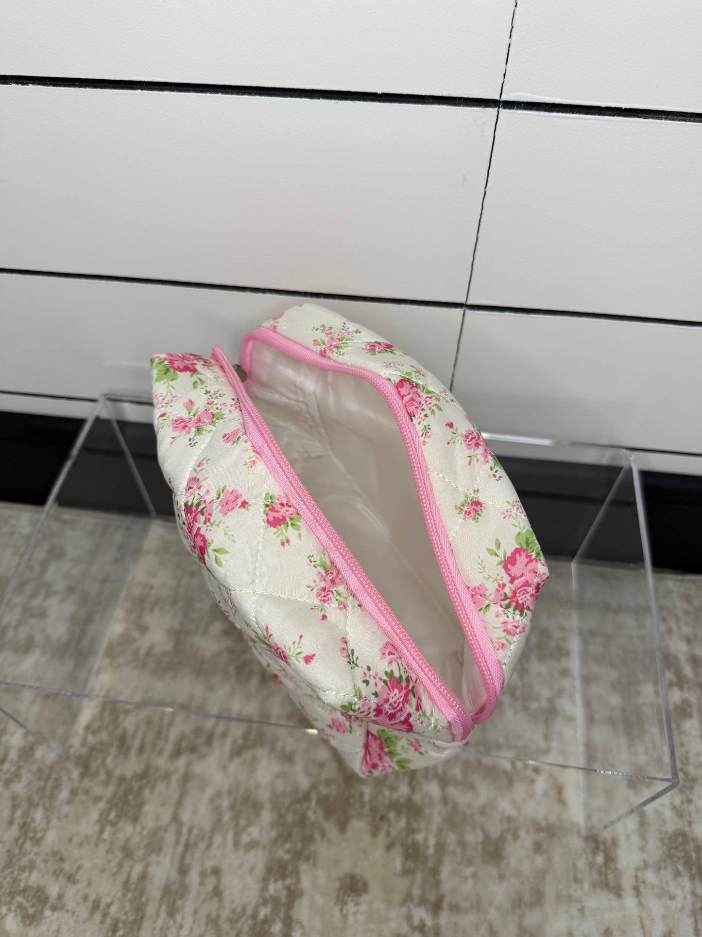 Pink Garden Cosmetic Bag - 1 LEFT!