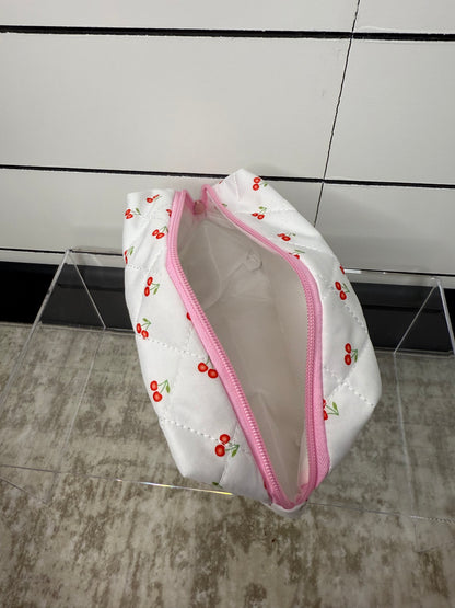 Cherry Quilt Cosmetic Bag