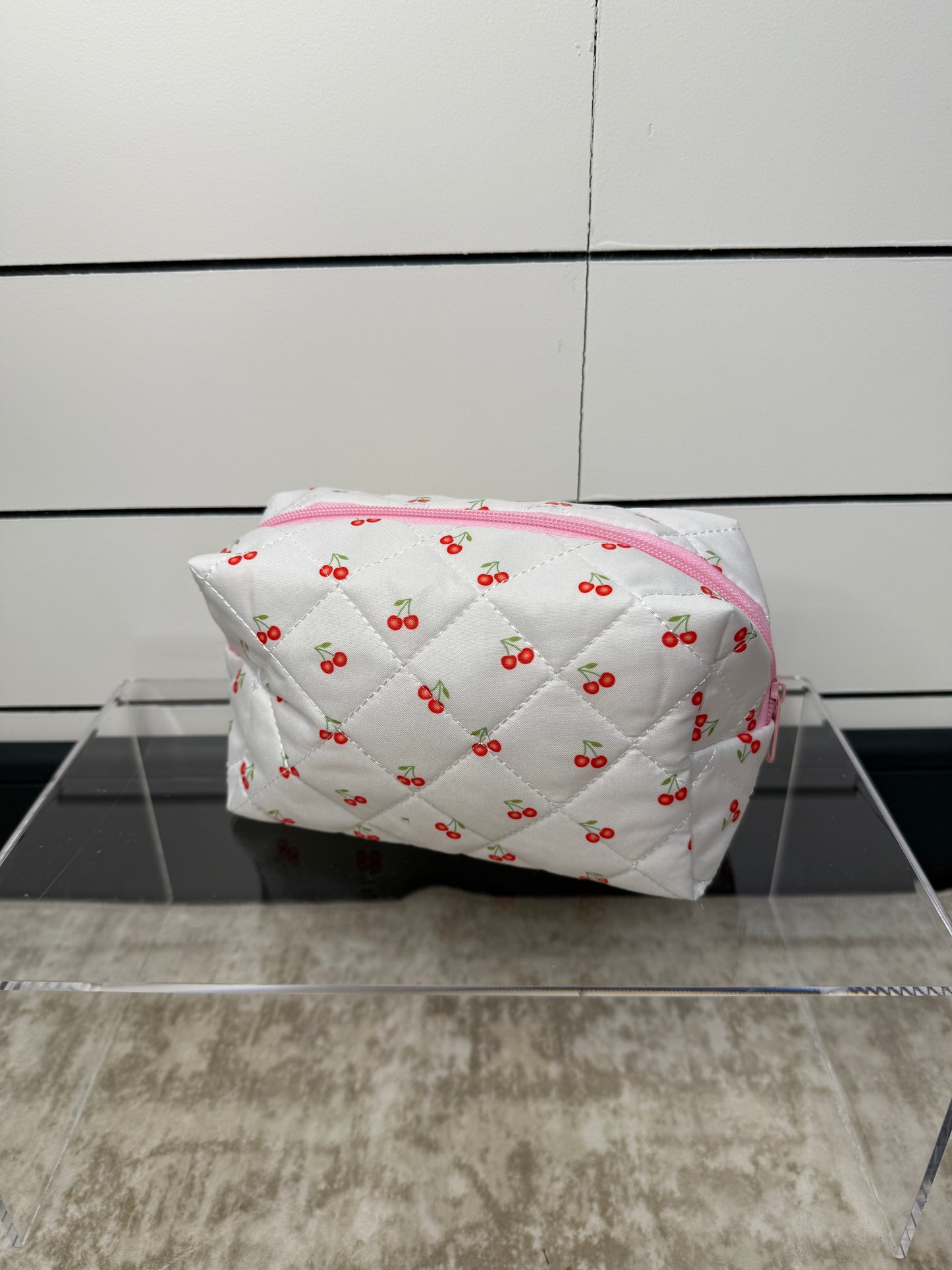 Cherry Quilt Cosmetic Bag