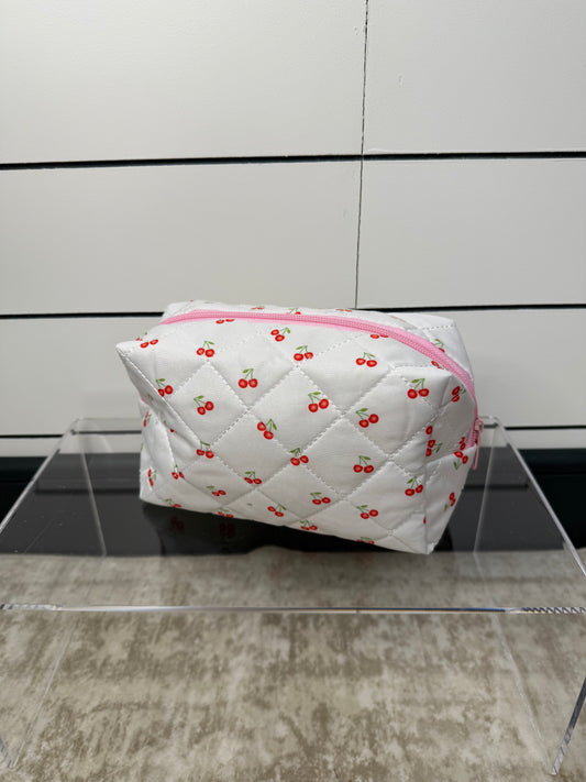 Cherry Quilt Cosmetic Bag