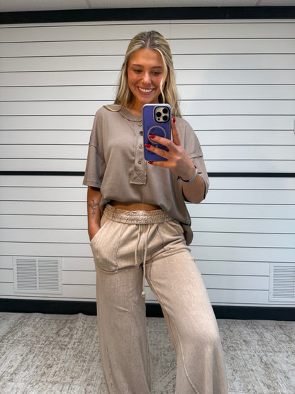 relaxing robin wide-leg pant, women’s relaxed flowy lounge trousers in soft knit