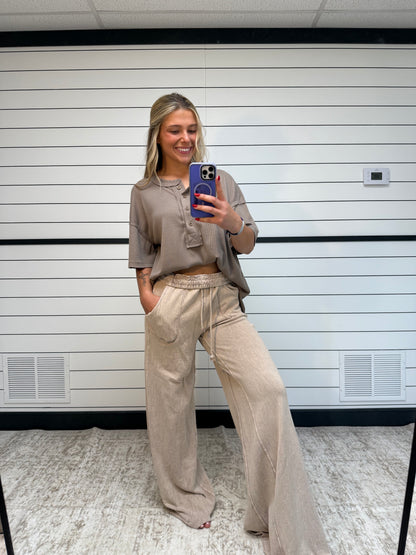 soft plume henley top, women’s relaxed knit shirt with button placket and long sleeves
